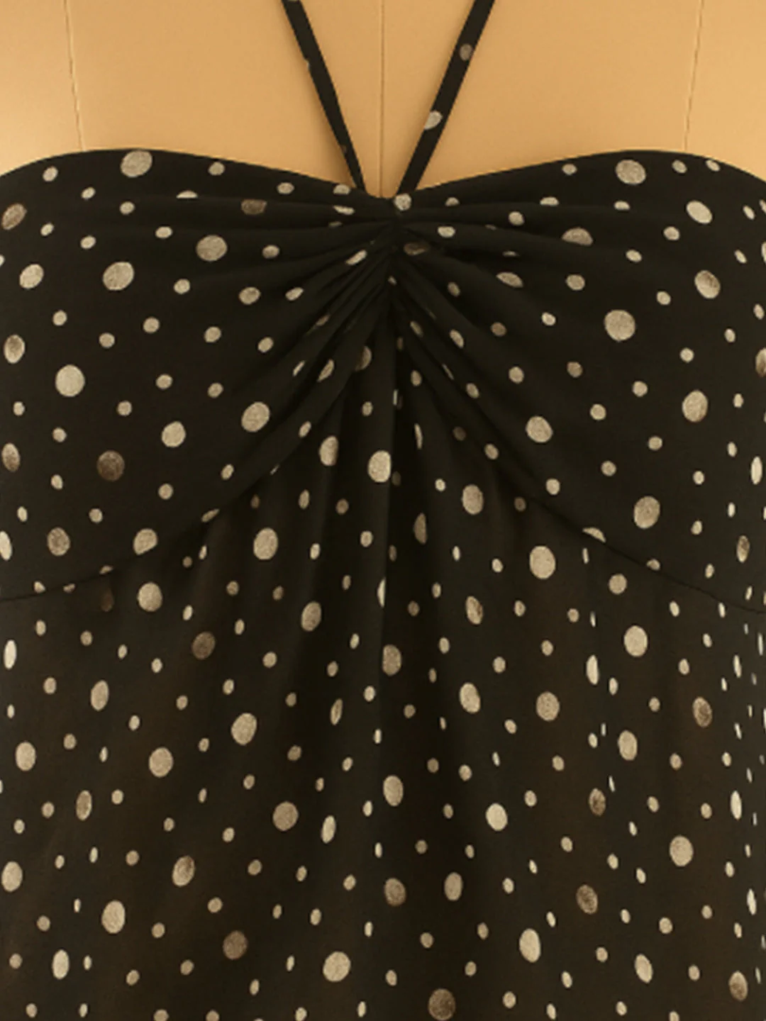 Black Polka Dot Sleeveless Top - Image 5