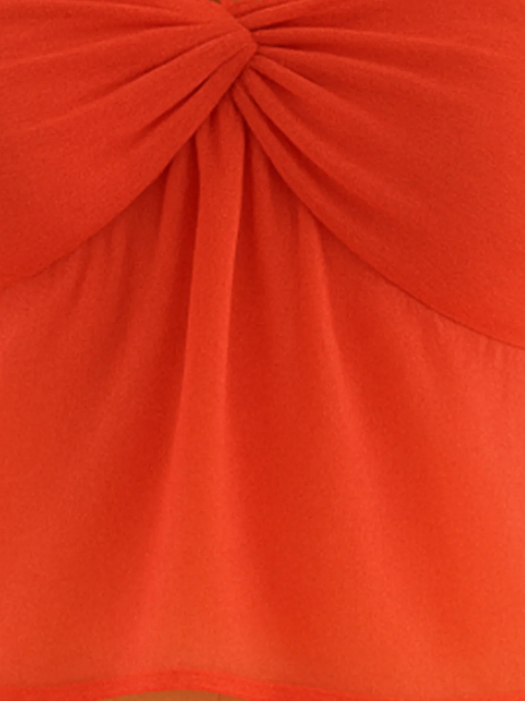 Red Solid Sleeveless Top - Image 5
