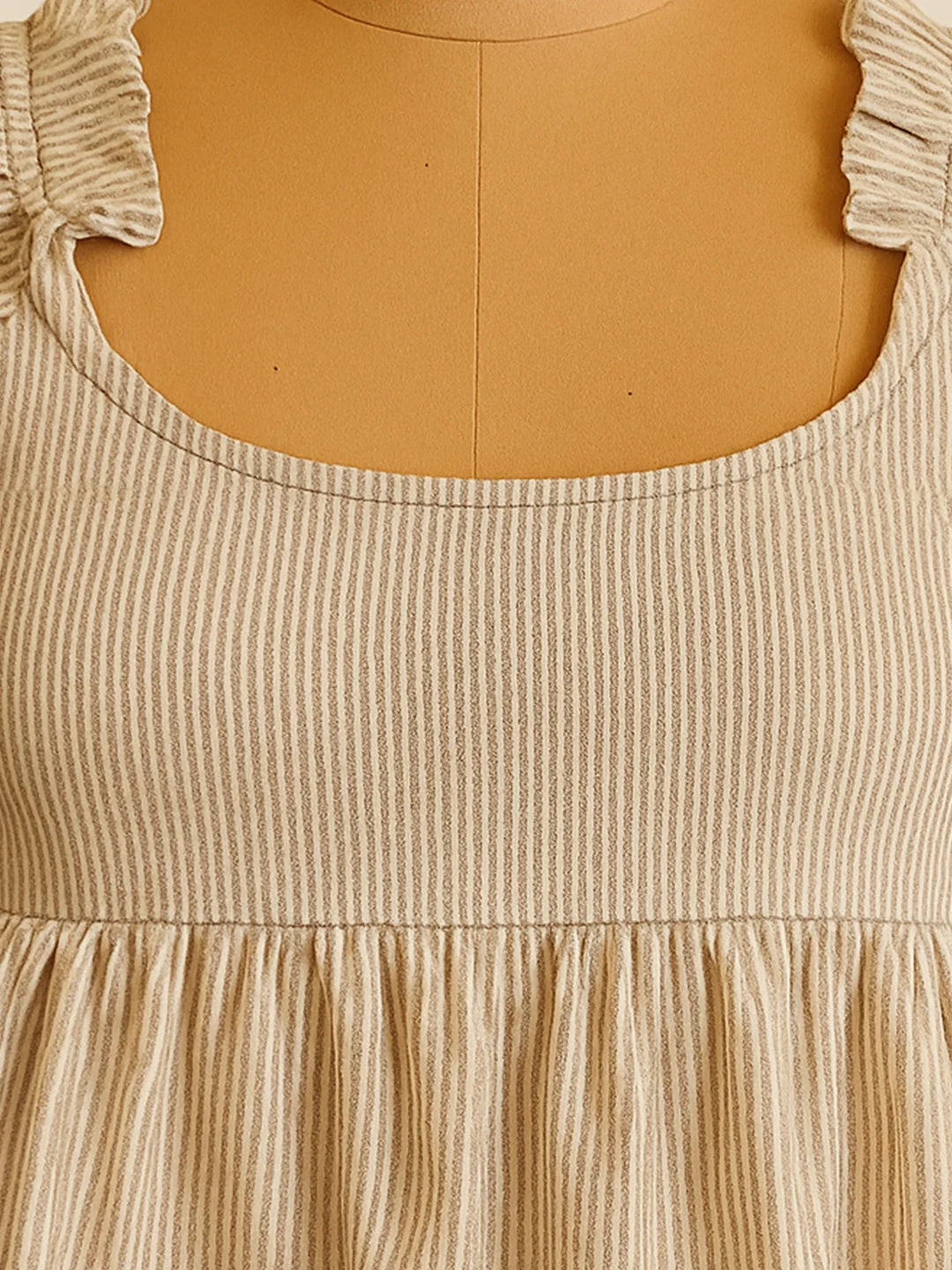 Brown Stripes Sleeveless Top - Image 5