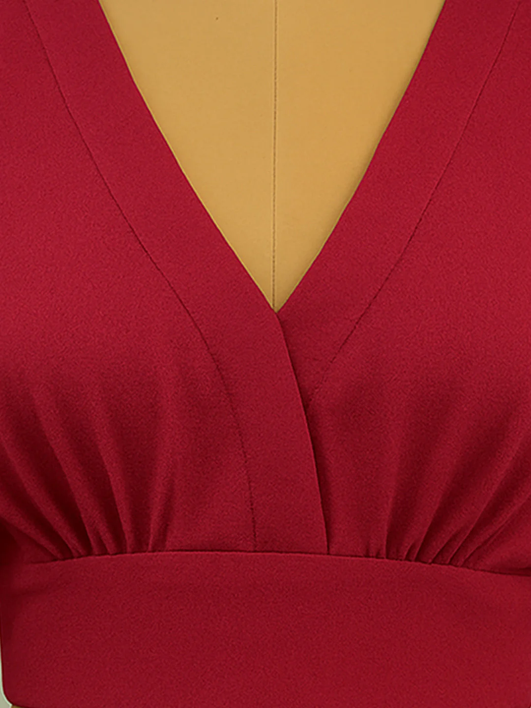 Maroon Solid Half Sleeves Top - Image 5
