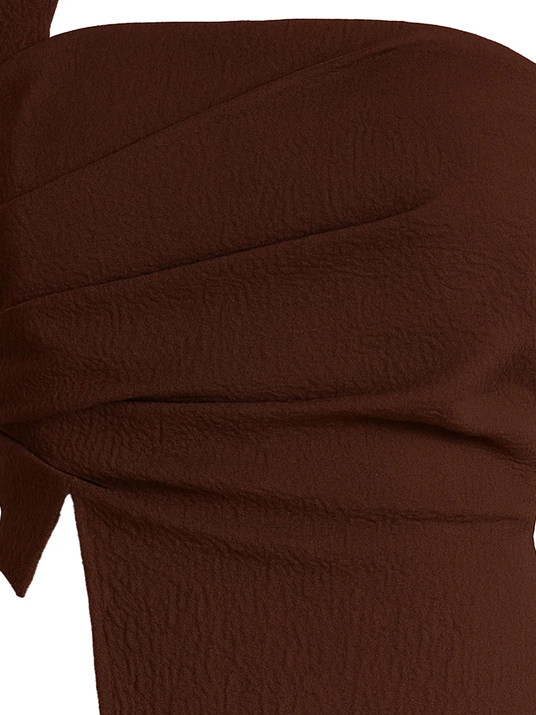 Brown Solid Off-Shoulder Top - Image 5