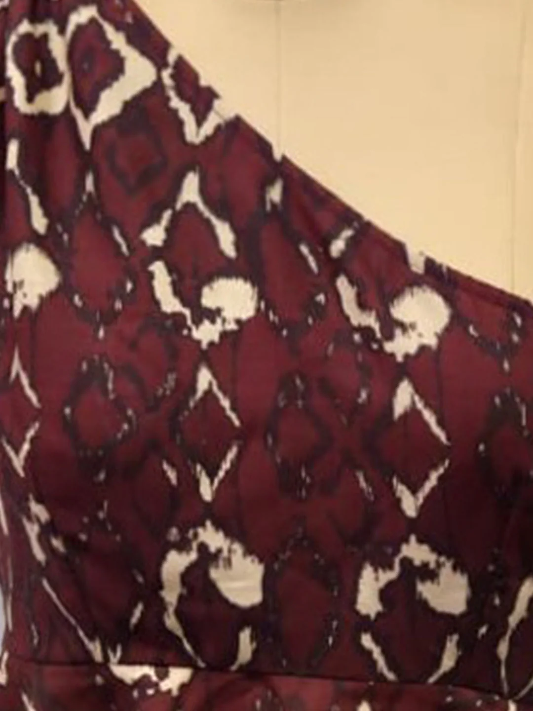 Brown Ethnic Motifs One-Shoulder Top - Image 5