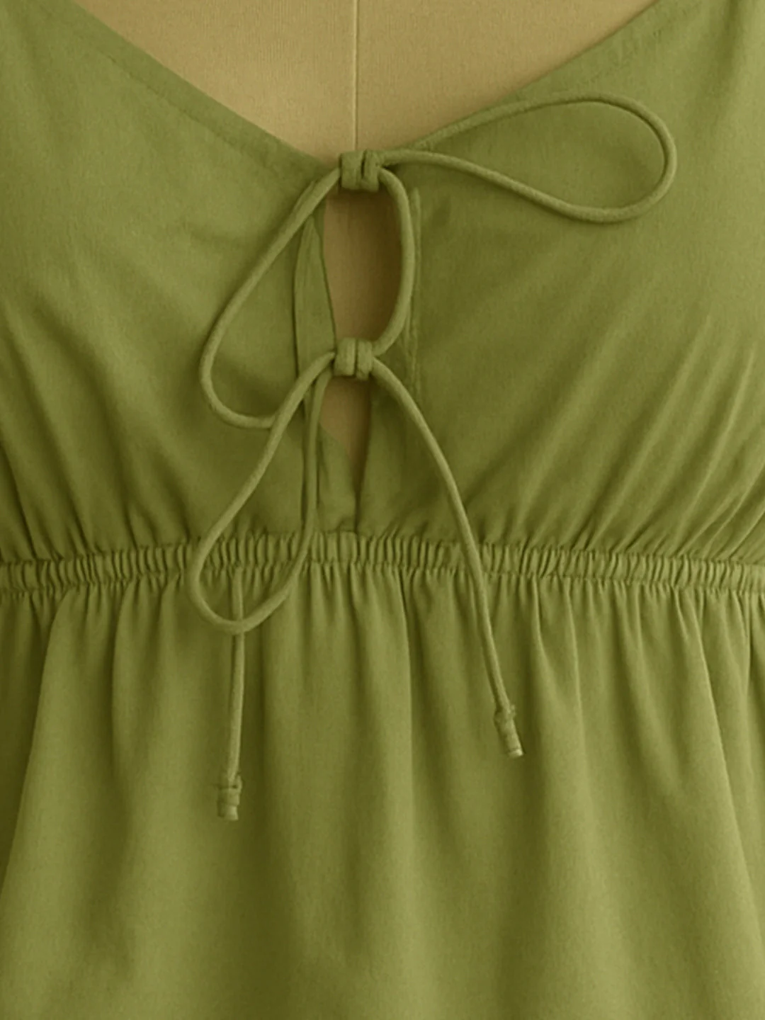 Green Solid Sleeveless Top - Image 5