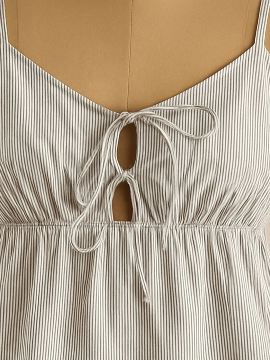 Grey Stripes Sleeveless Top - Image 5