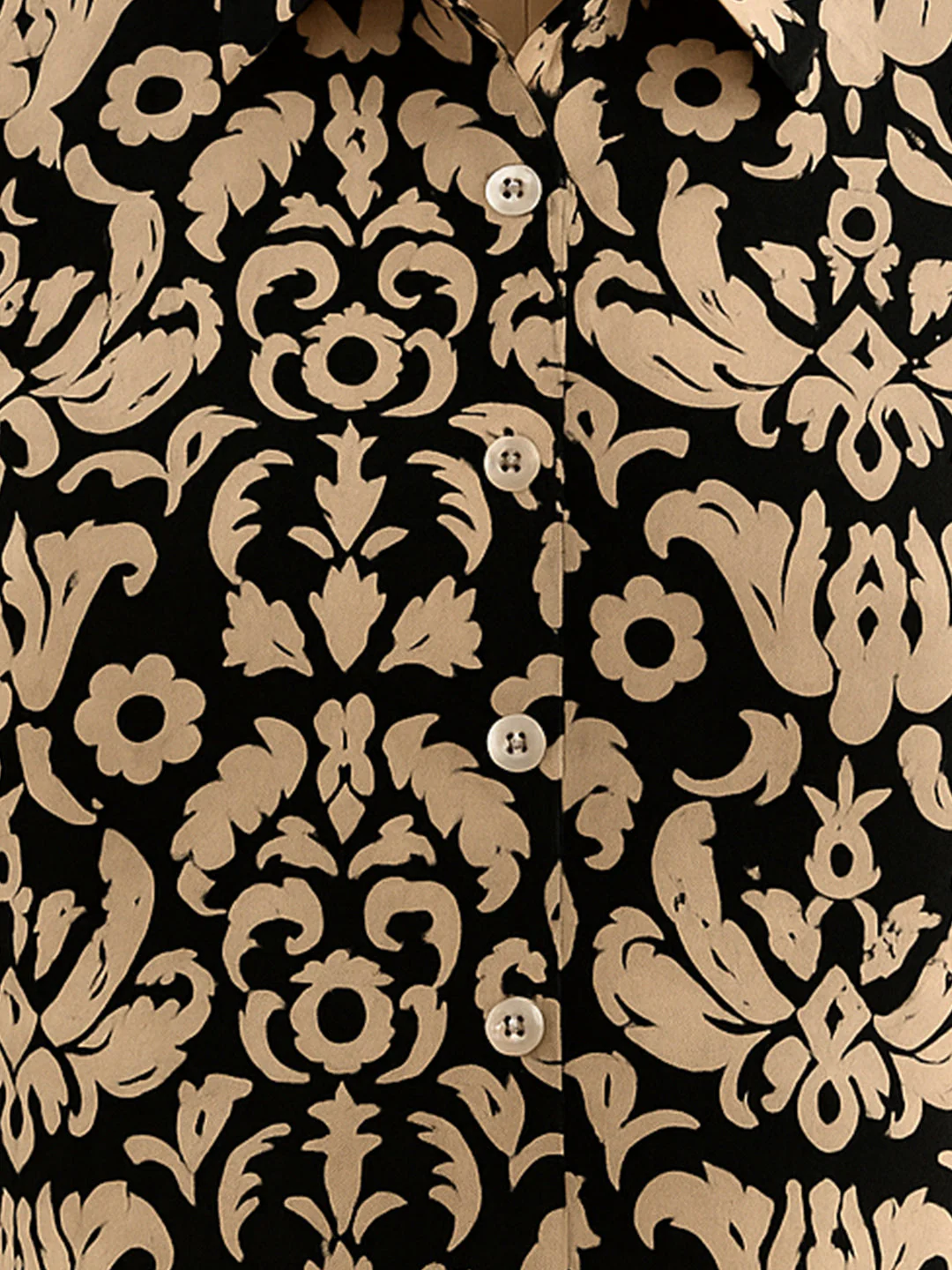 Black Ethnic Motifs Half Sleeves Top - Image 5