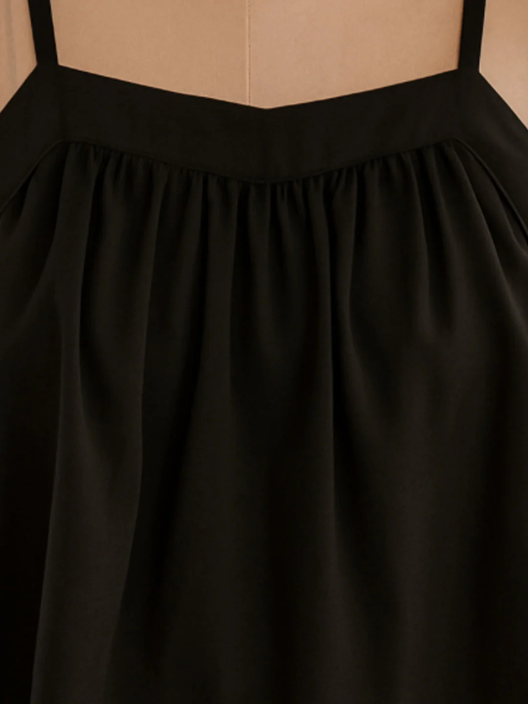 Black Solid Sleeveless Top - Image 5