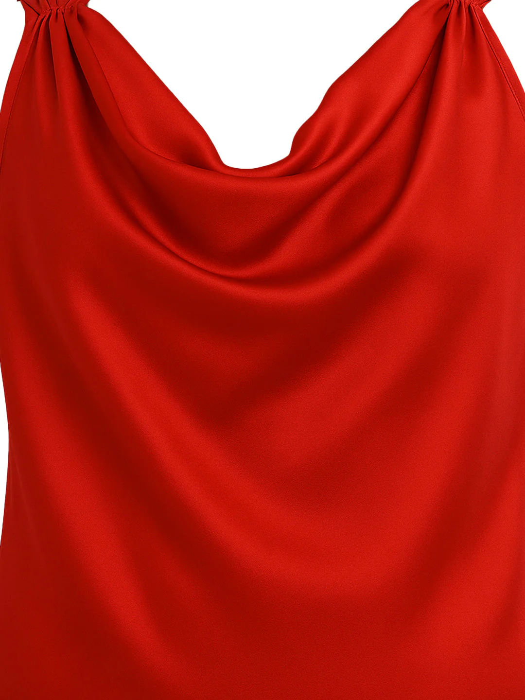 Red Solid Sleeveless Top - Image 5