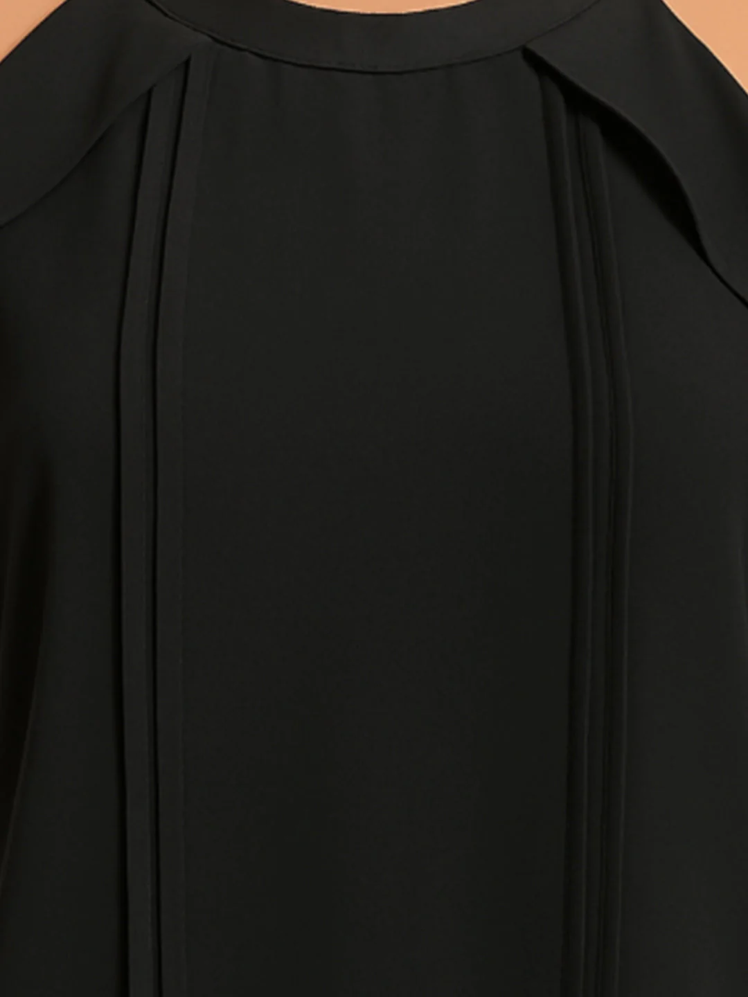 Black Solid Sleeveless Top - Image 5