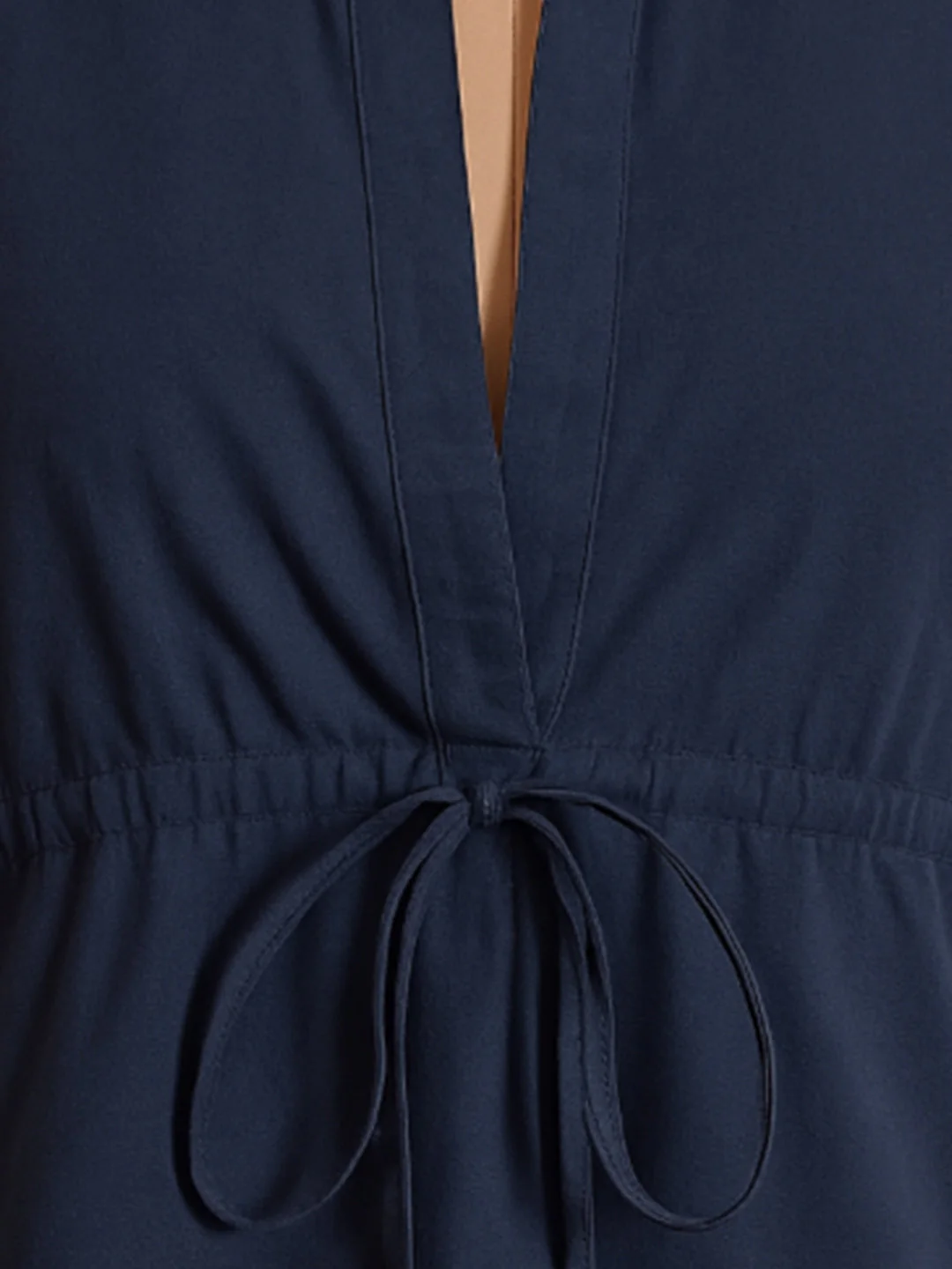 Navy Solid Sleeveless Top - Image 5