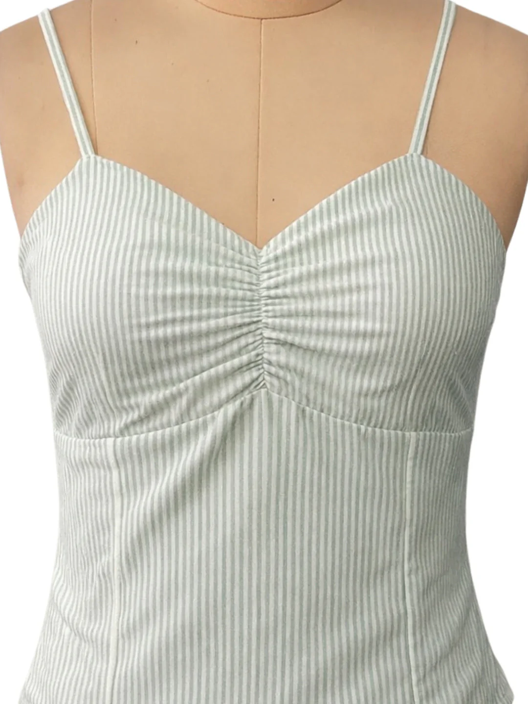 Green Stripes Shoulder Straps Tops - Image 5
