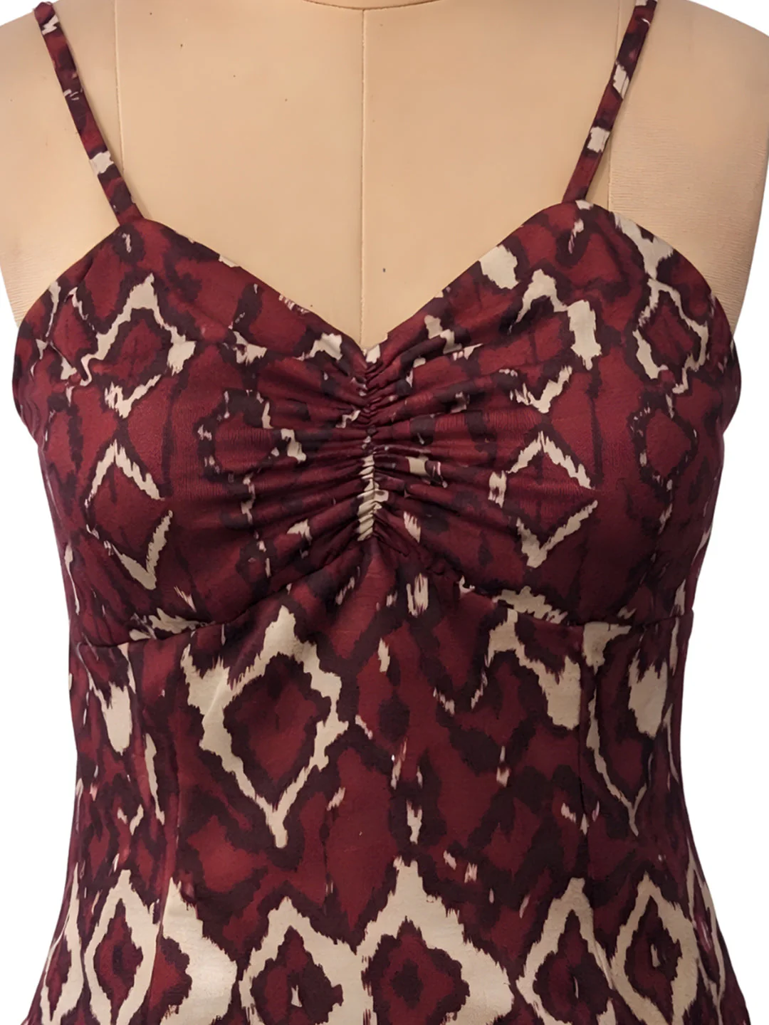 Brown Ethnic Motifs Shoulder Straps Tops - Image 5