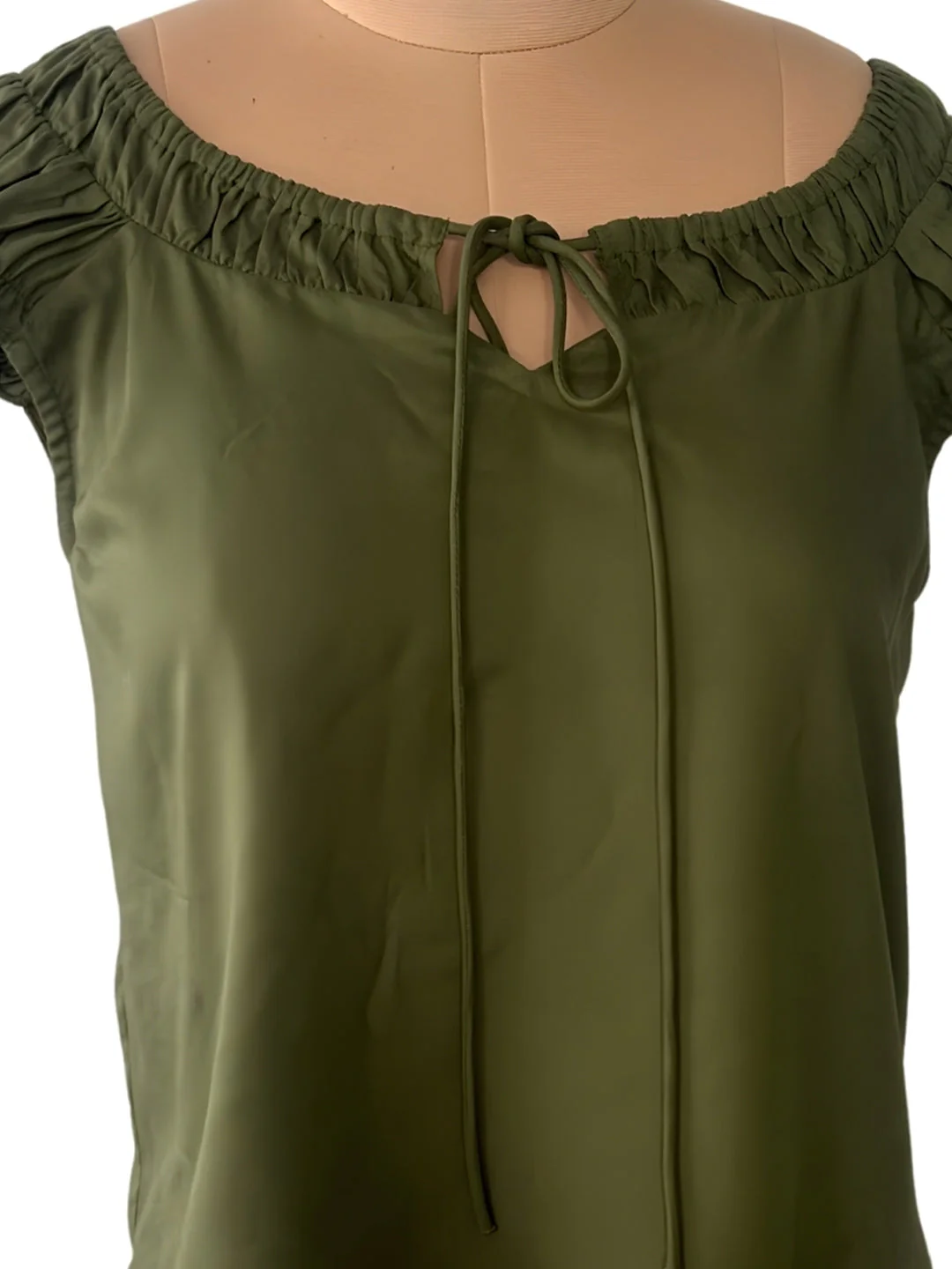 Olive Solid Short Tops - Image 5