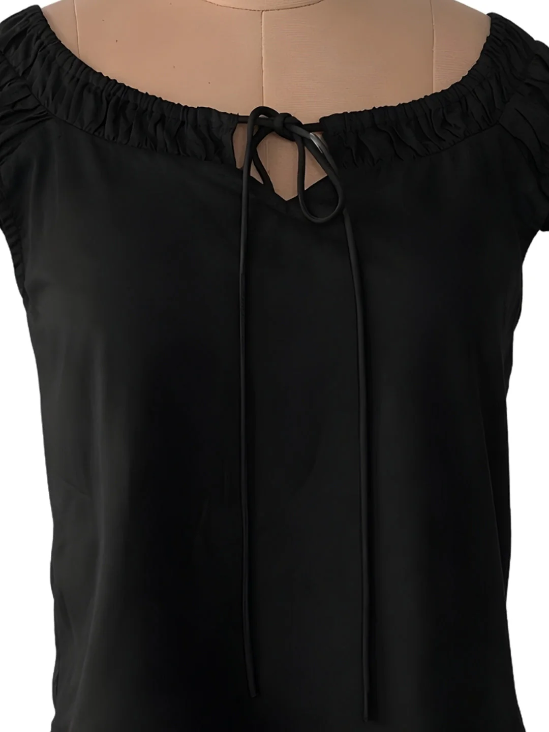 Black Solid Short Tops - Image 5