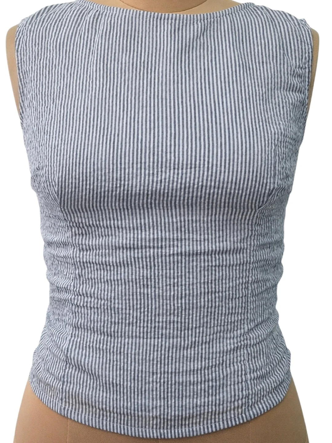 Grey Stripes Sleeveless Top - Image 5