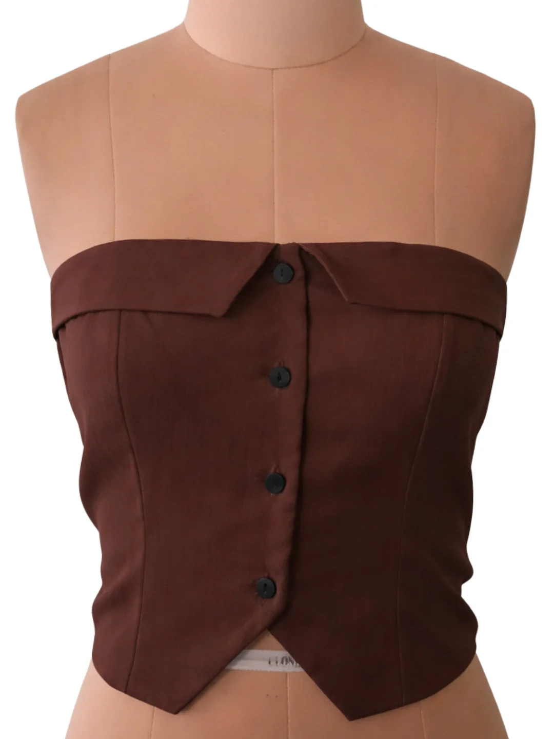 don't be basic Brown Solid Sleeveless Top - Image 5