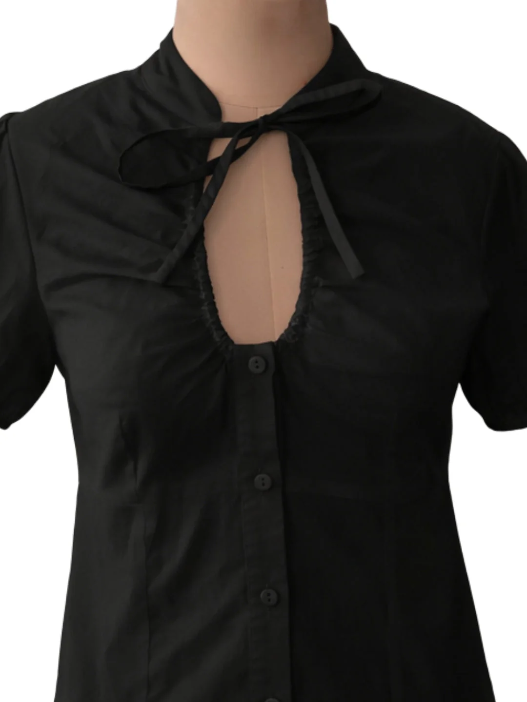 don't be basic Black Solid Short Shirt - Image 5