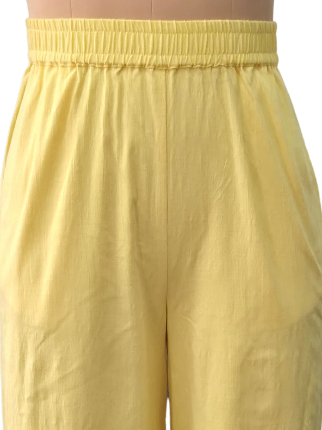 Yellow Solid Trousers - Image 5