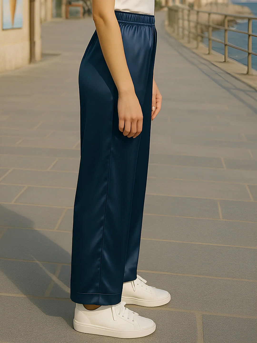 Navy Solid Trouser - Image 3