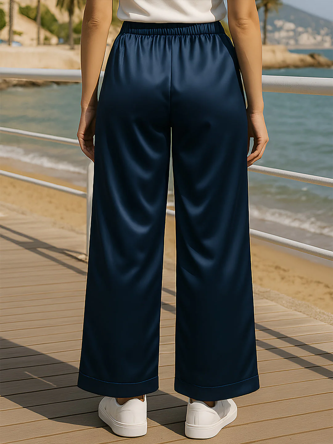 Navy Solid Trouser - Image 4