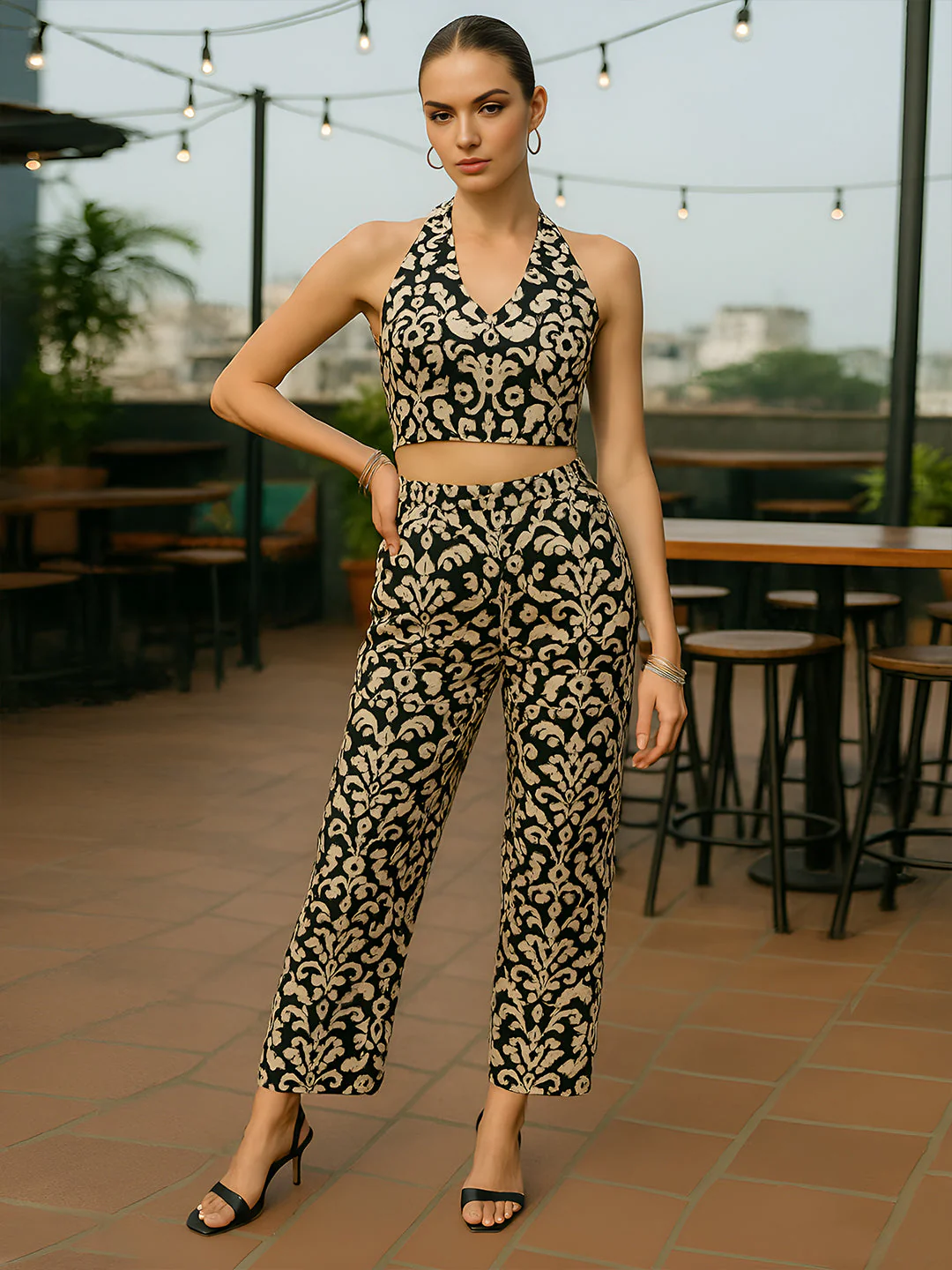 Black Ethnic Motifs Trouser - Image 2