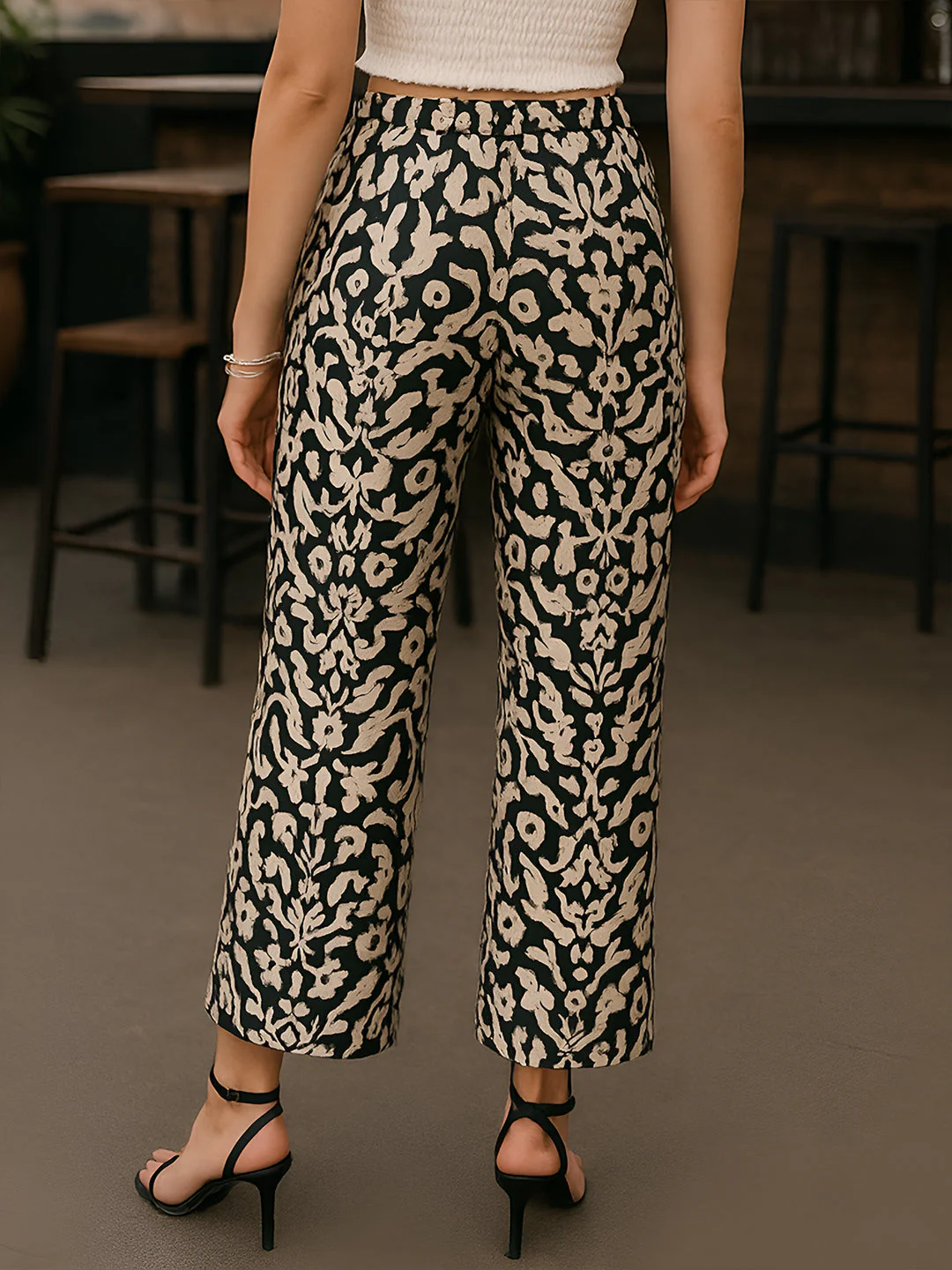 Black Ethnic Motifs Trouser - Image 4