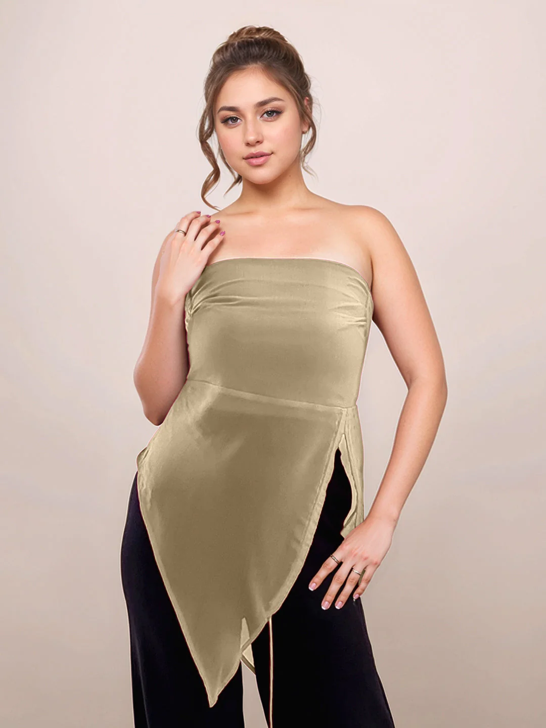 Off White Textured Off-Shoulder Top - Image 2