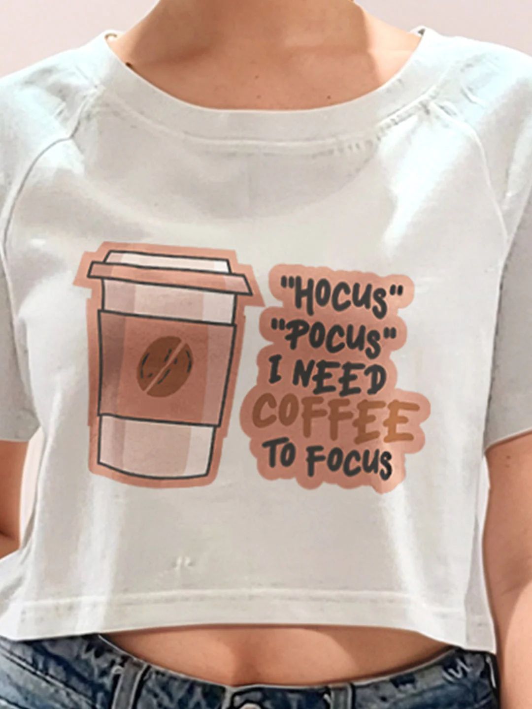 White Graphic Print Half Sleeves T-Shirt - Image 6
