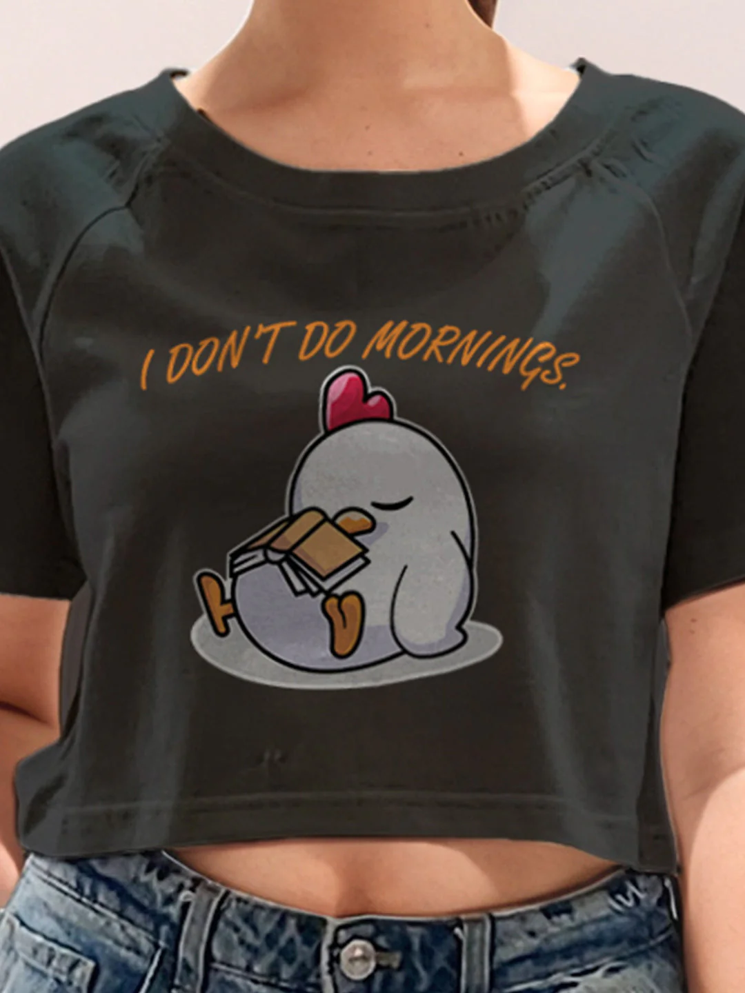 Black Graphic Print Half Sleeves T-Shirt - Image 6