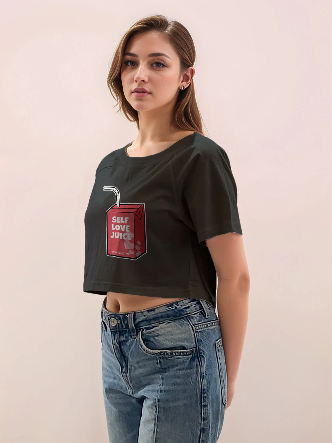 Black Graphic Print Half Sleeves T-Shirt - Image 3