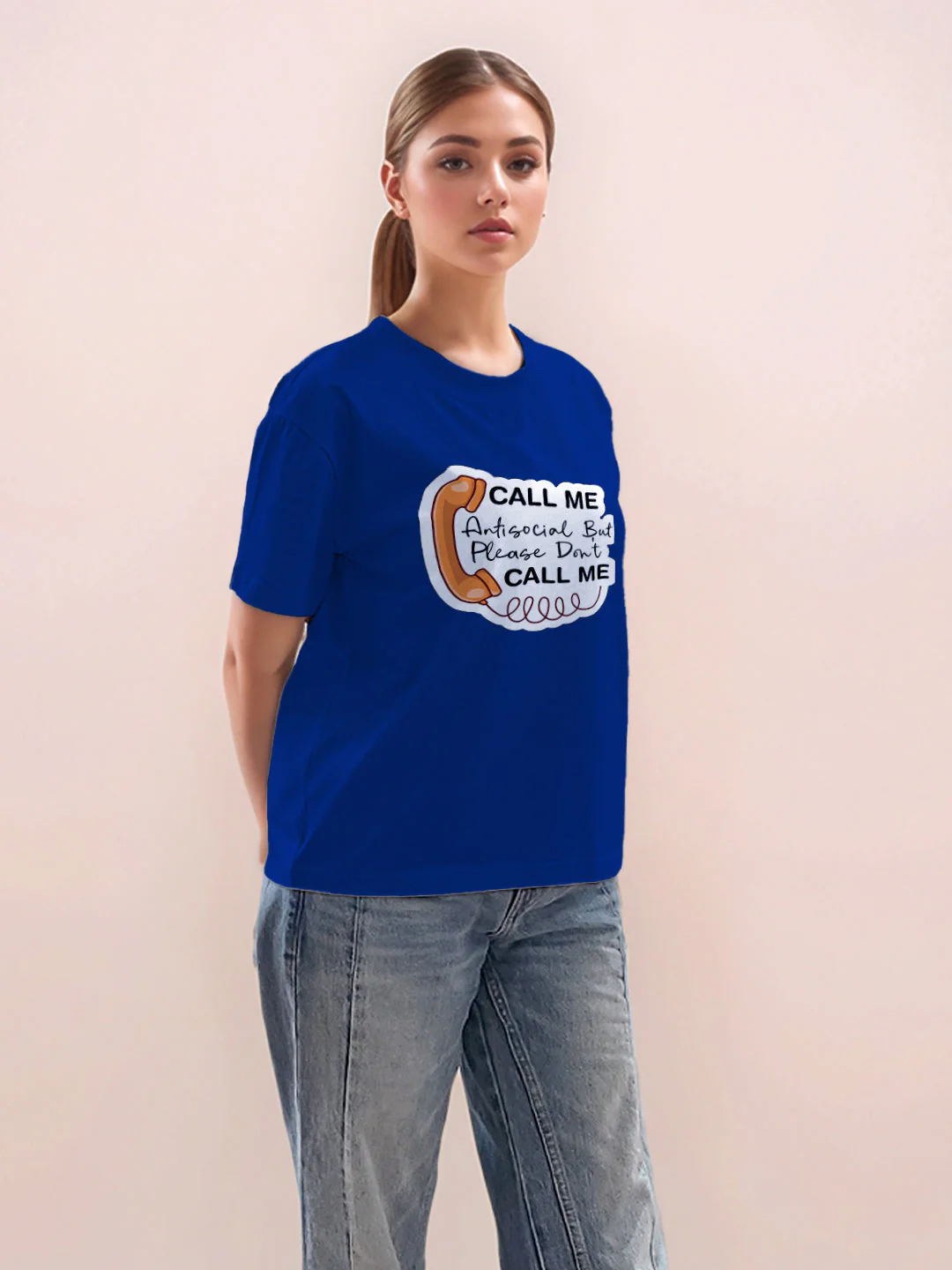 Blue Graphic Half Sleeves T-Shirt - Image 5