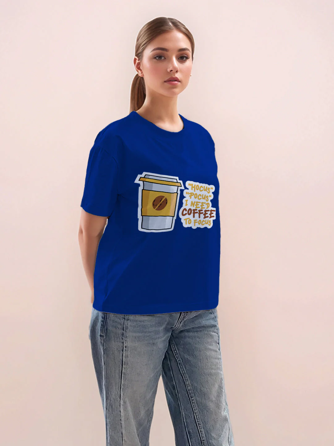 Blue Graphic Half Sleeves T-Shirt - Image 5