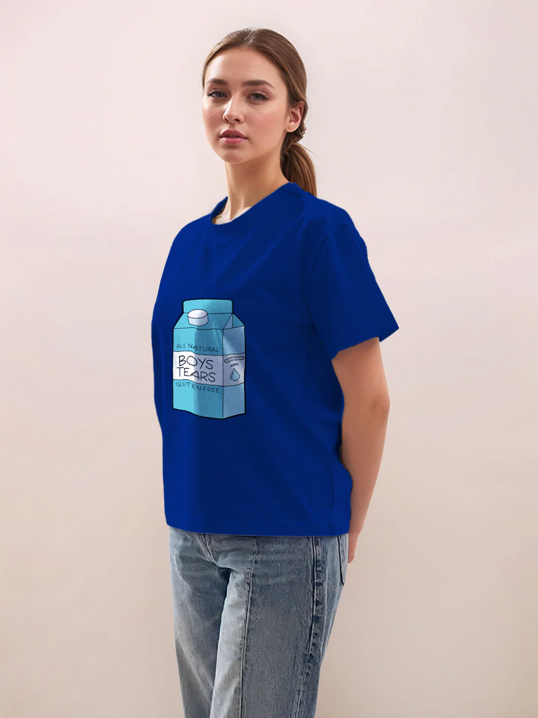 Blue Graphic Half Sleeves T-Shirt - Image 3