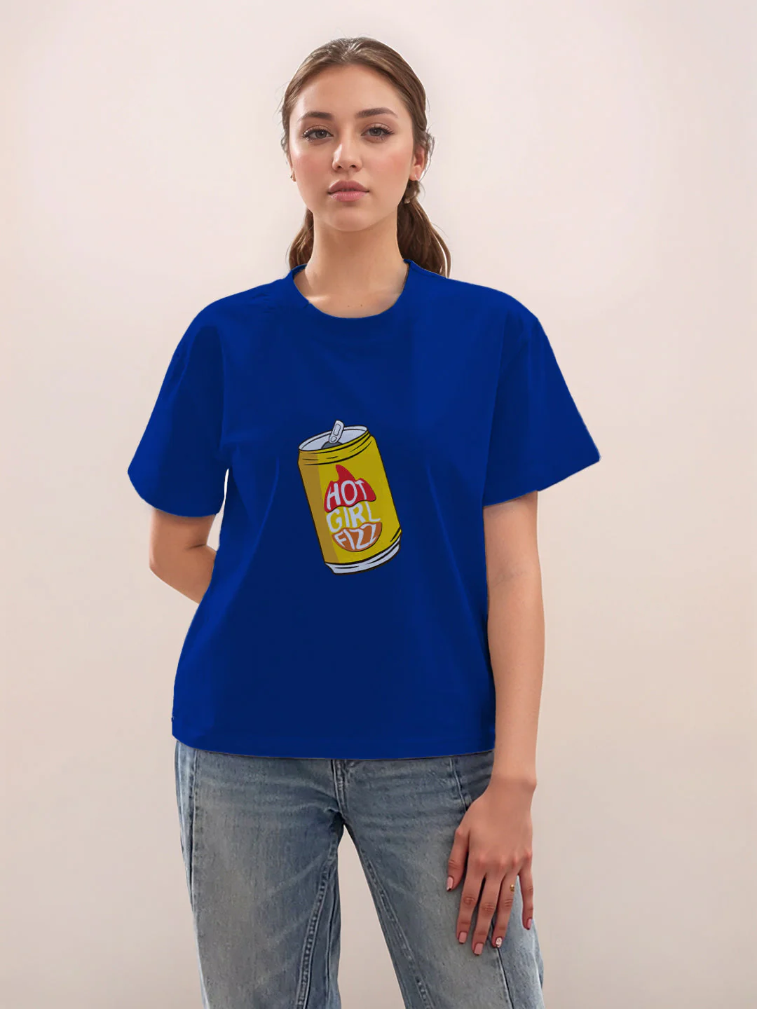 Blue Graphic Half Sleeves T-Shirt - Image 2