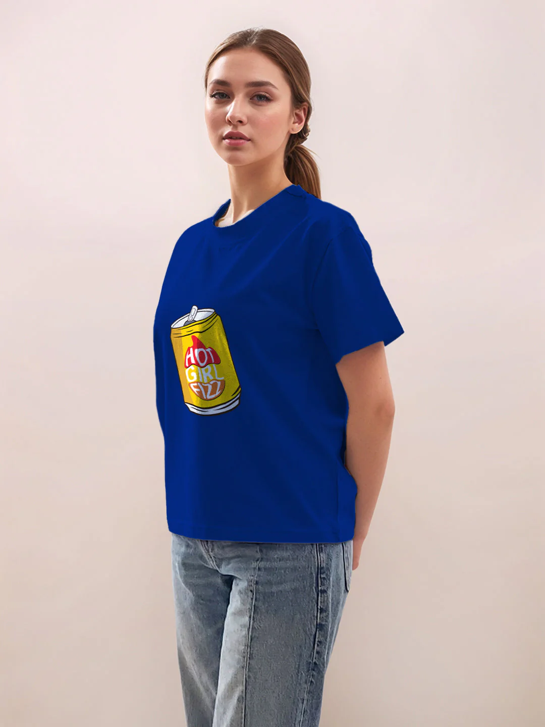 Blue Graphic Half Sleeves T-Shirt - Image 3