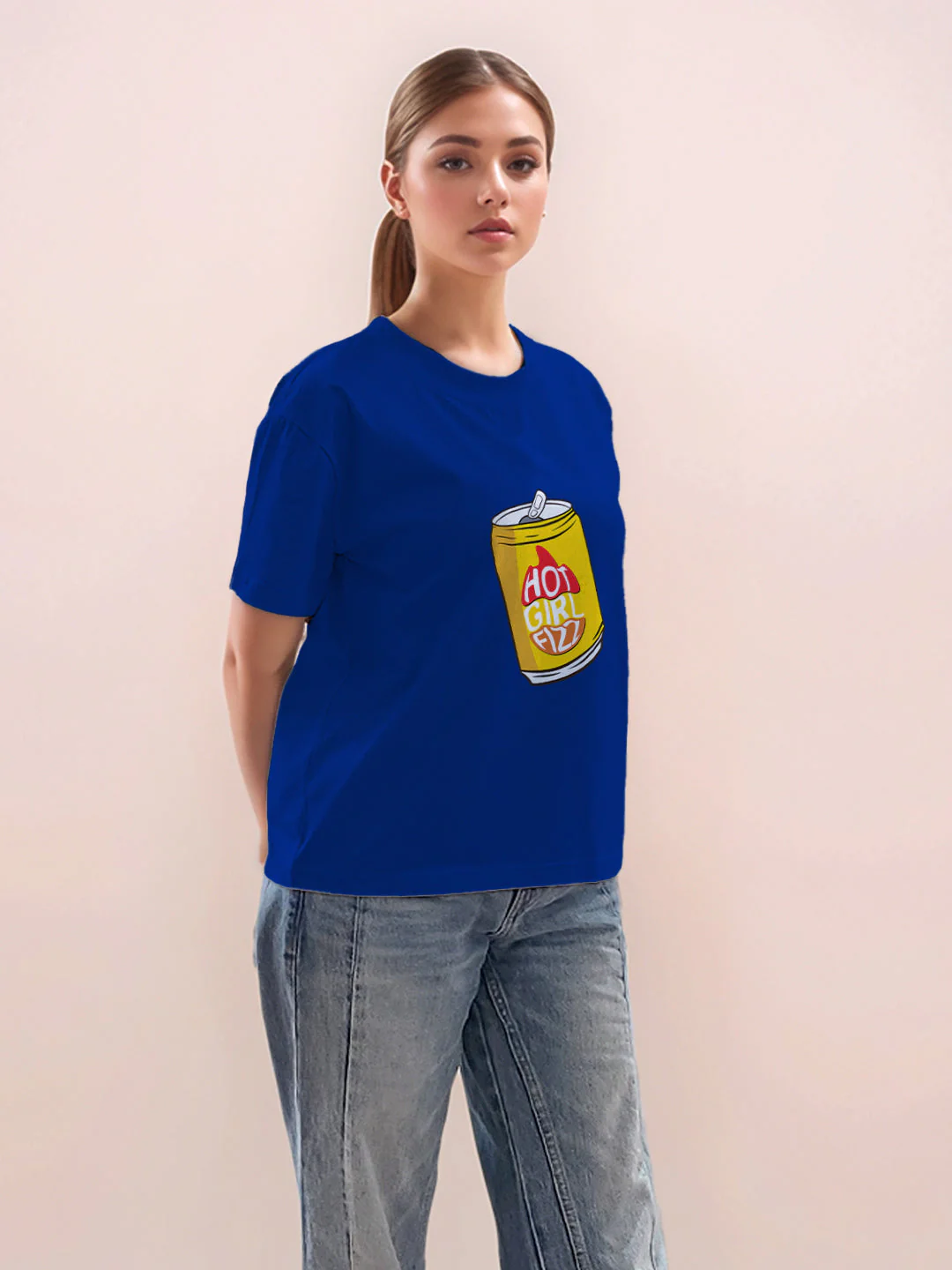 Blue Graphic Half Sleeves T-Shirt - Image 5