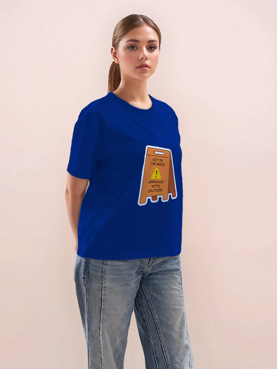Blue Graphic Half Sleeves T-Shirt - Image 5
