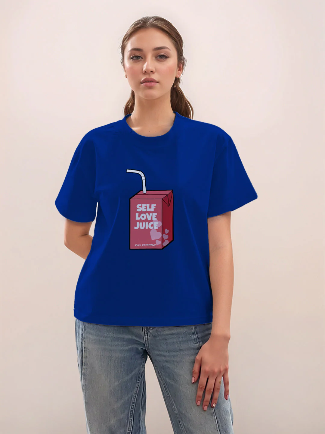 Blue Graphic Half Sleeves T-Shirt - Image 2