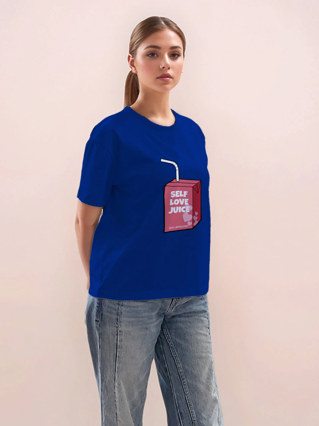 Blue Graphic Half Sleeves T-Shirt - Image 5