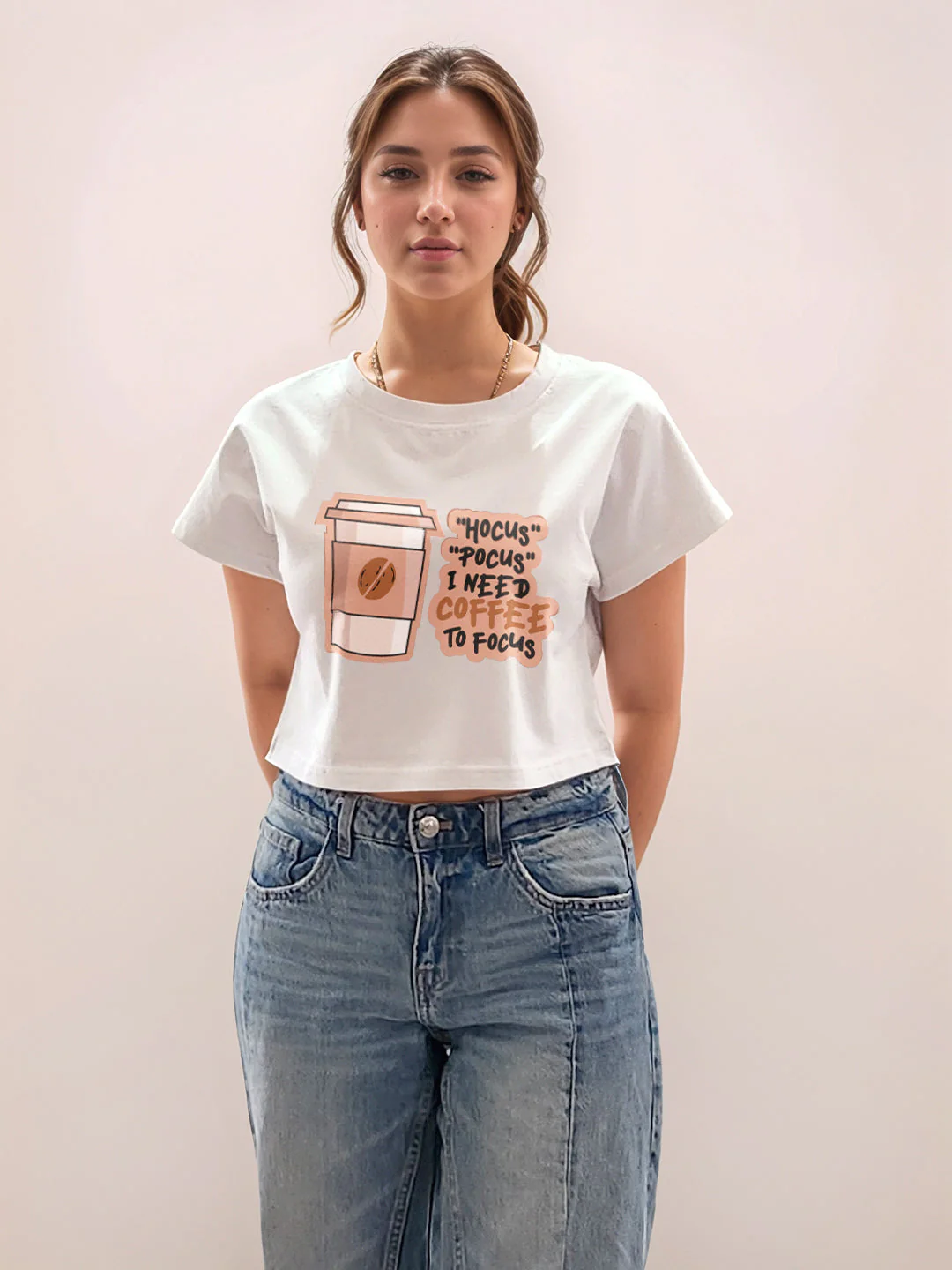 White Graphic Half Sleeves T-Shirt - Image 2