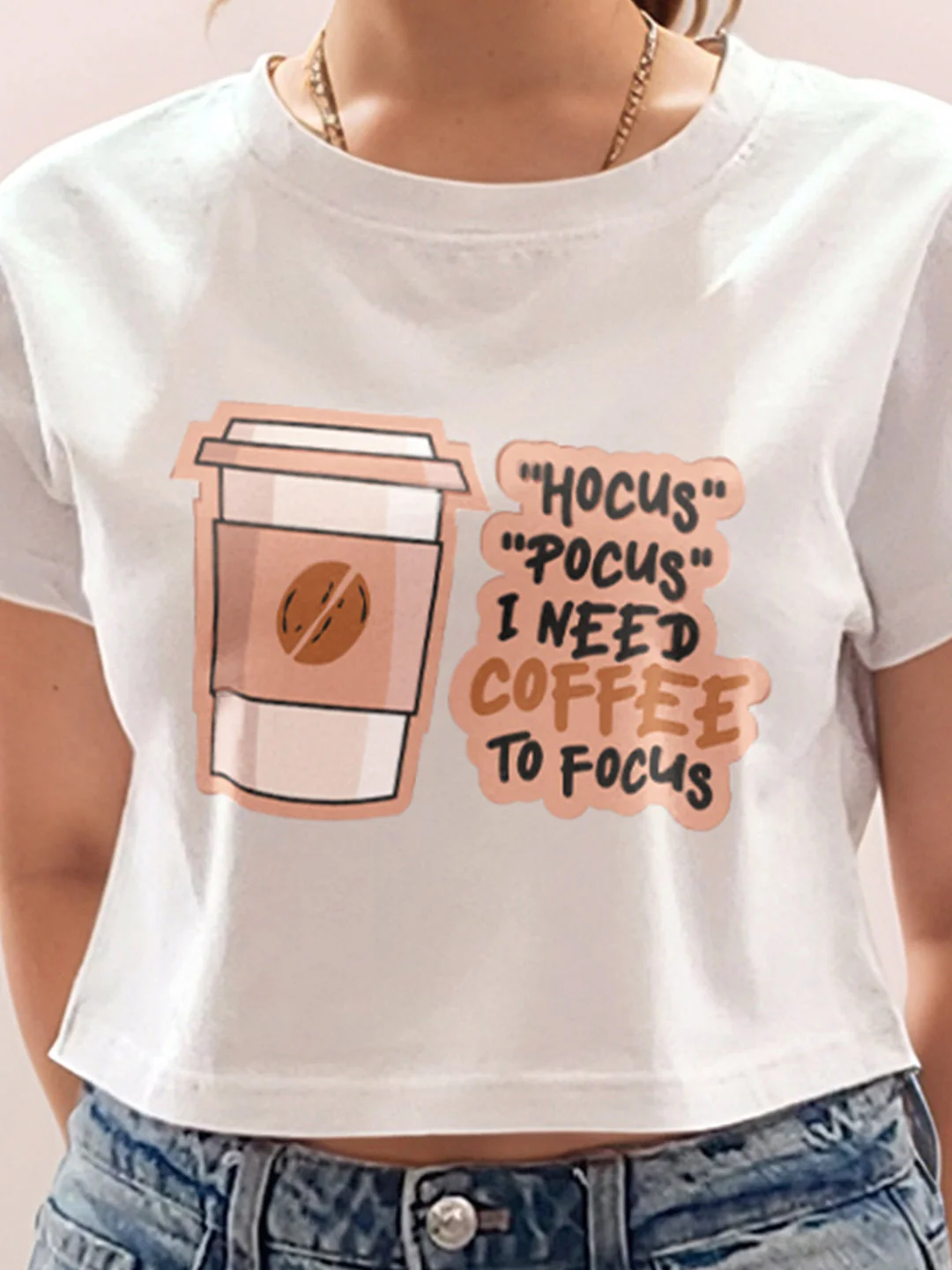 White Graphic Half Sleeves T-Shirt - Image 6