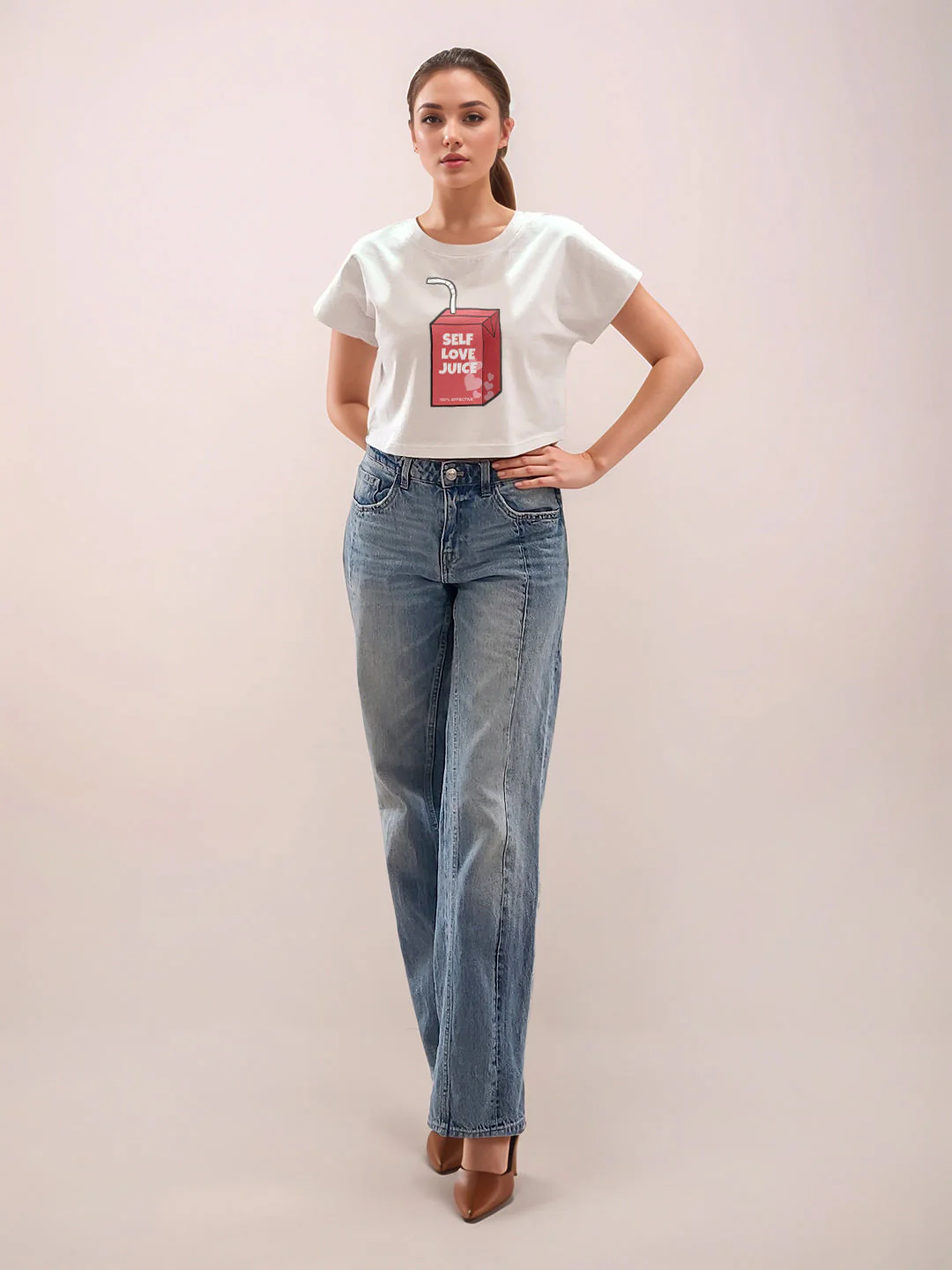 White Graphic Half Sleeves T-Shirt