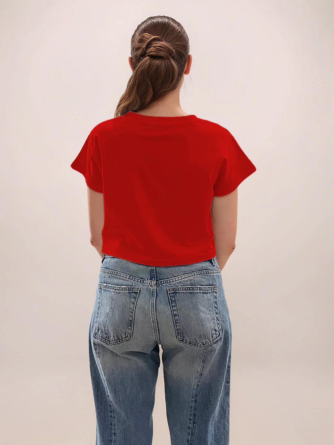 Red Graphic Half Sleeves T-Shirt - Image 4