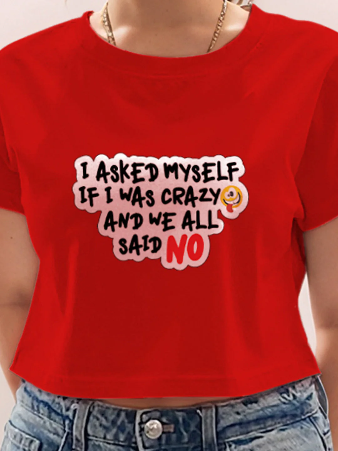 Red Graphic Half Sleeves T-Shirt - Image 6