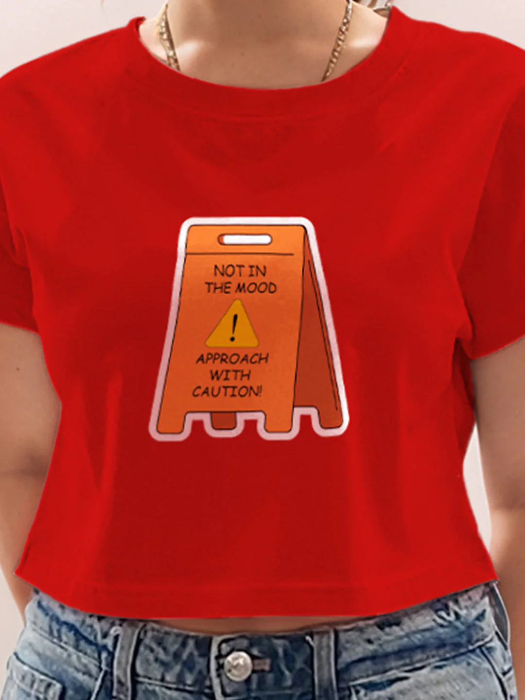 Red Graphic Half Sleeves T-Shirt - Image 6