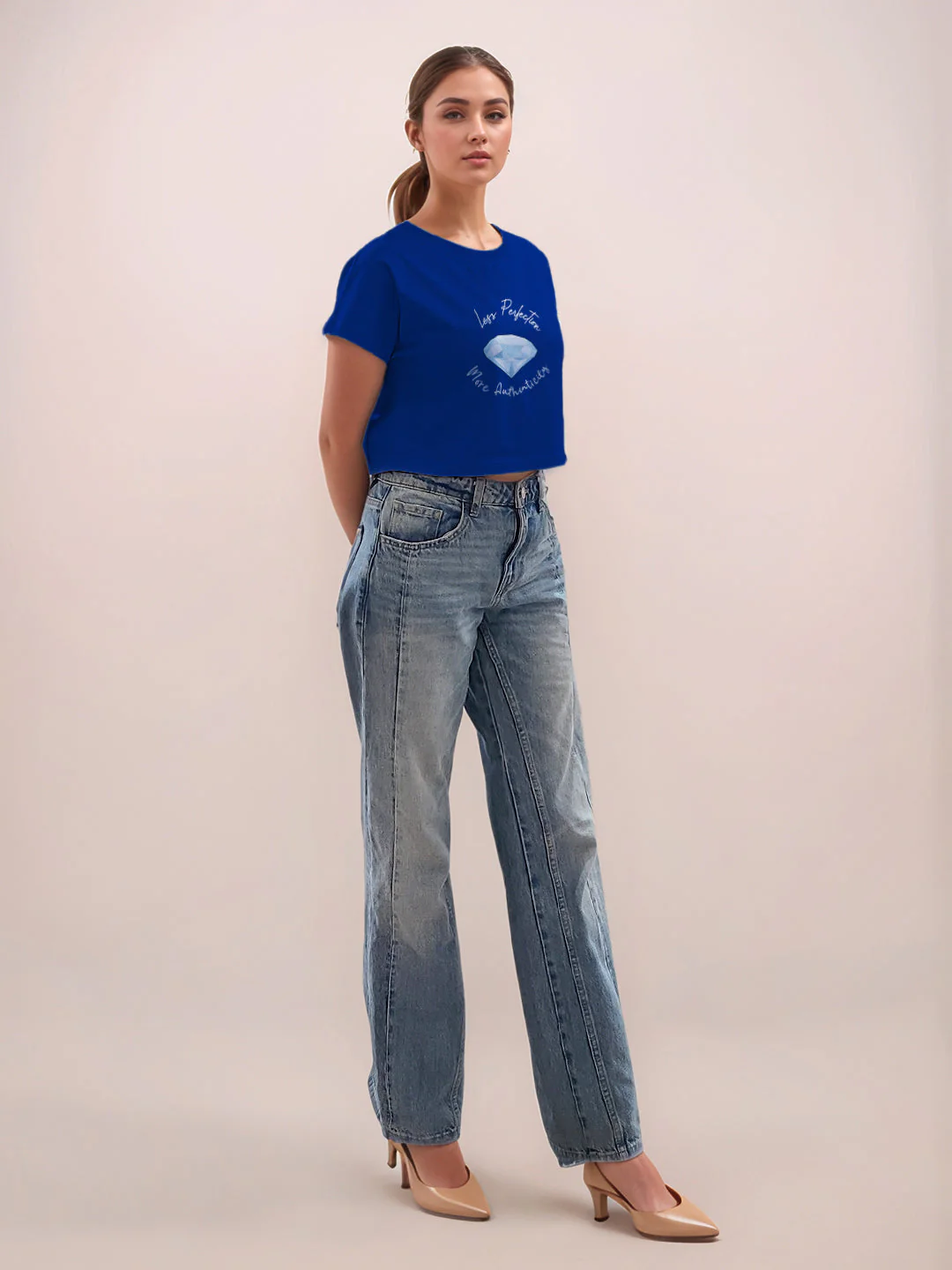 Blue Graphic Half Sleeves T-Shirt - Image 5