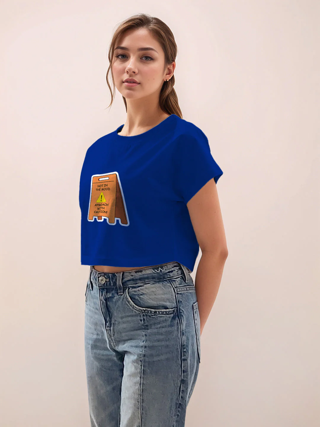 Blue Graphic Half Sleeves T-Shirt - Image 3