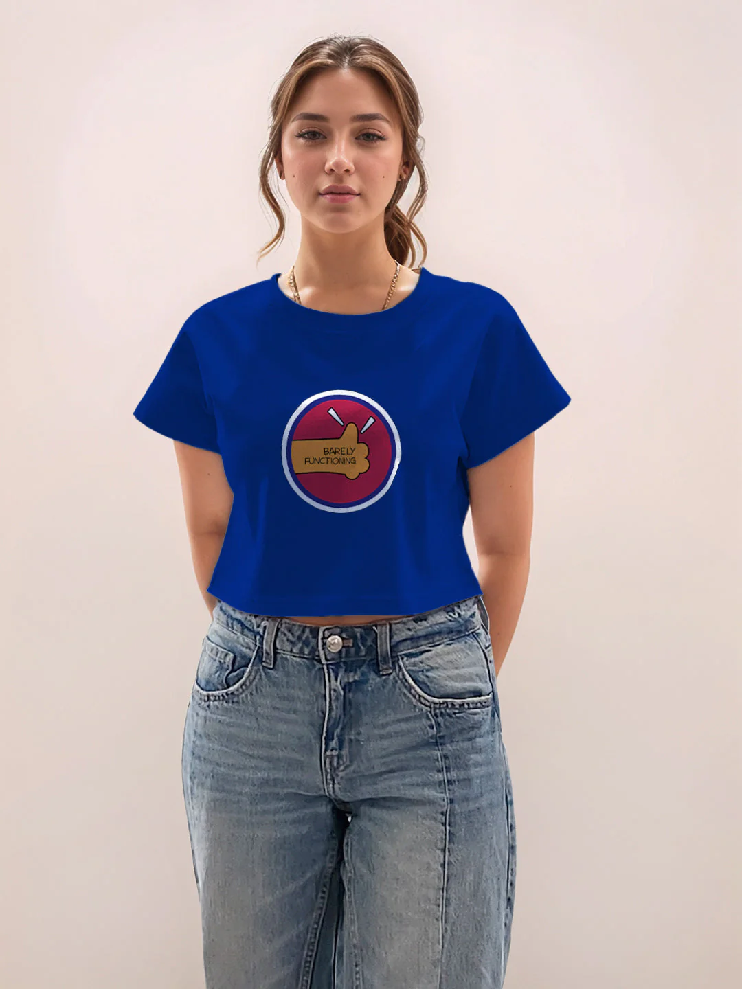 Blue Graphic Half Sleeves T-Shirt - Image 2