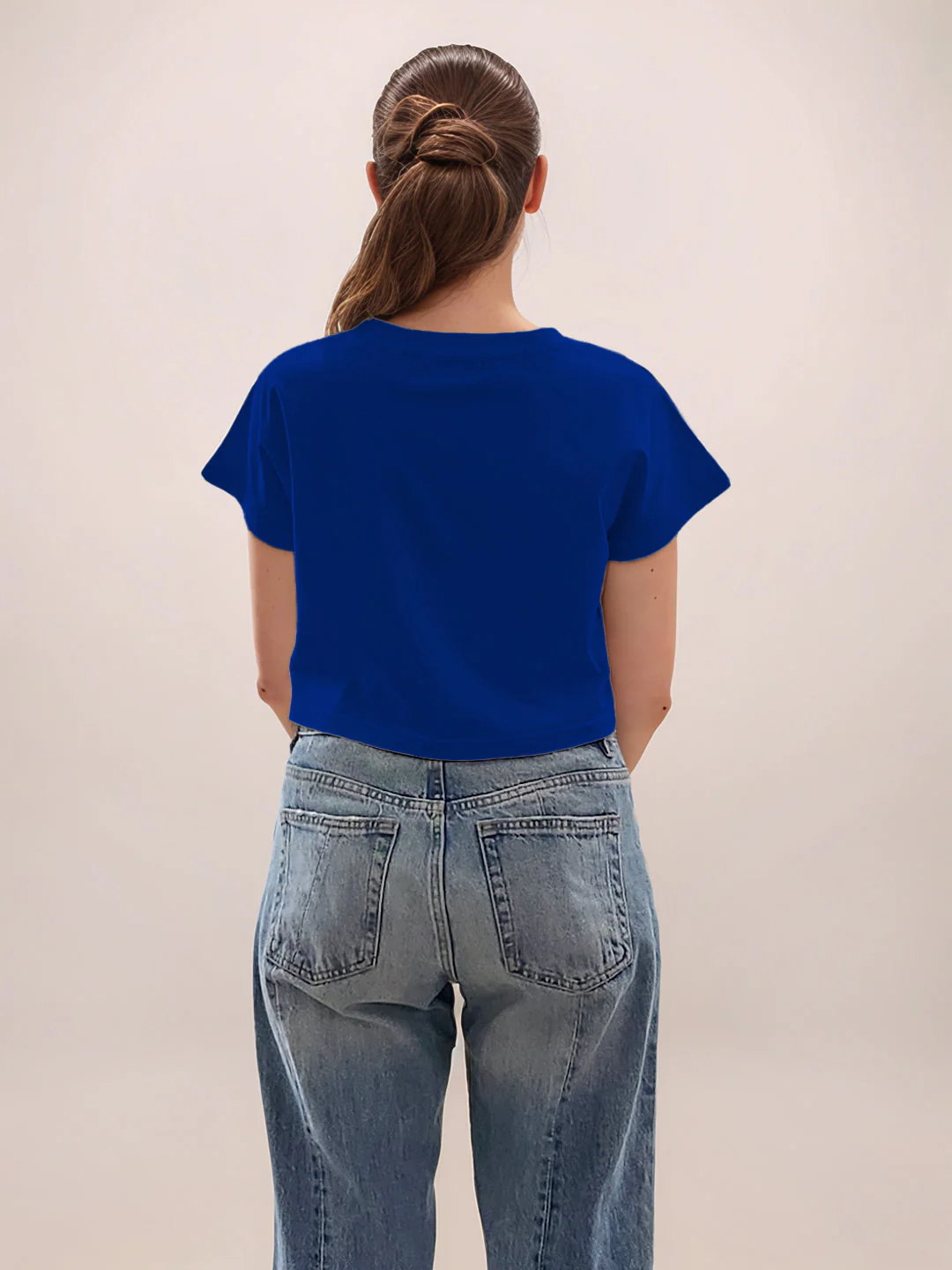 Blue Graphic Half Sleeves T-Shirt - Image 4