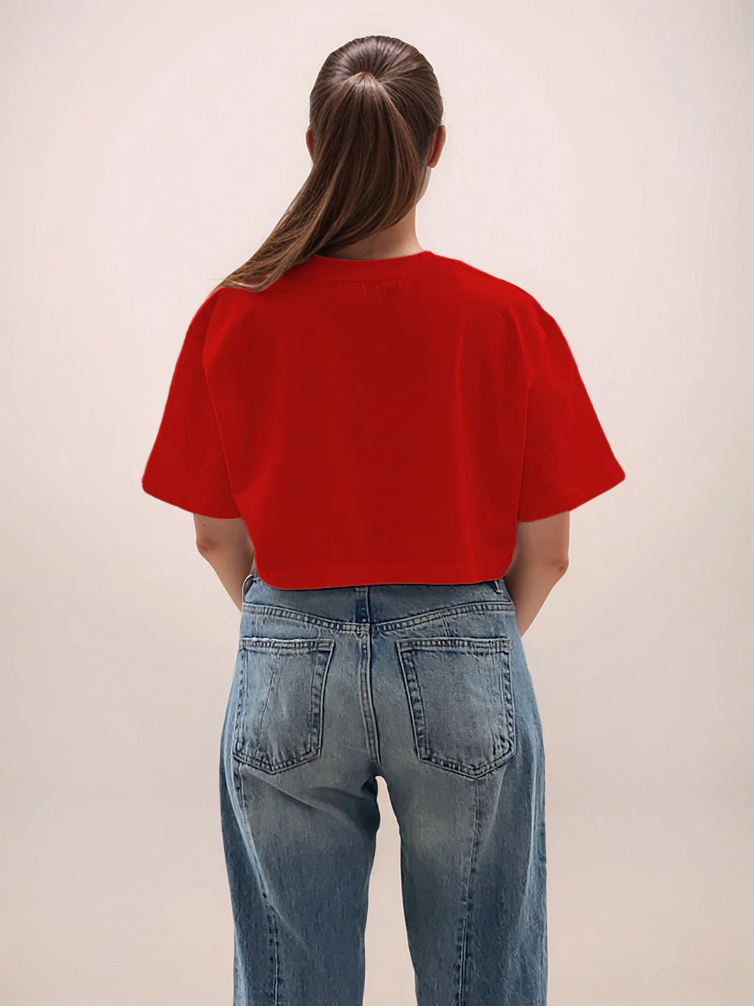 Red Graphic Half Sleeves T-Shirt - Image 4