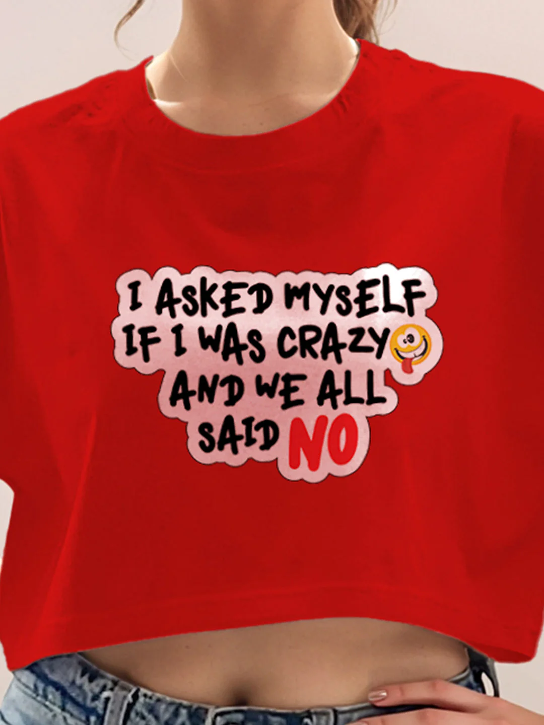 Red Graphic Half Sleeves T-Shirt - Image 6